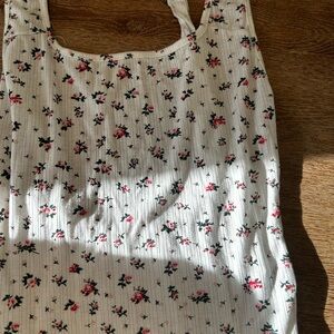 Floral tank bodysuit